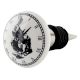 Black Rabbit Clock Ceramic Wine Bottle Stopper